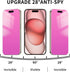 Privacy Screen Protector for iphone 14 Pro Max / 15 Plus 6.7 inch for iphone 14 ProMax /15Plus Tempered Glass Purple Gradient Colorful Anti Blue L...