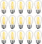 15 Pack Dimmable LED S14 Replacement Light Bulbs, Waterproof 1W Vintage Edison Bulbs for Outdoor Patio Garden String Lights, E26 Regular Medium Sc...