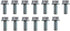 ICT Billet TH350 TH400 PAN BOLT SET Transmission Chevy Kit 13pc Standard Thread 305 327 350 383 5.0L 5.7L V8 Compatible With Chevrolet Truck Car 5...