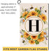 Monogram Letter H Garden Flag Summer Sunflower 12x18 Vertical Double Sided Spring Floral Bee Outside Decorations Small Burlap Family Last Name Ini...