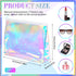 Dunzy 10 Pcs Holographic Iridescent Makeup Bag Portable Waterproof Cosmetic Makeup Pouch Cute Zippered Toiletry Bag Clear Cosmetic Bags for Travel...
