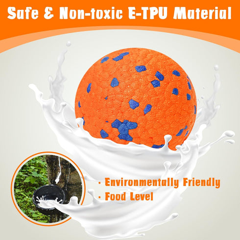 Dog Balls for Aggressive Chewers, Indestructible Bouncy Floating Balls for Training Dog Catch and Fetch, Sturdy Solid Tennis Ball Toys for Large M...
