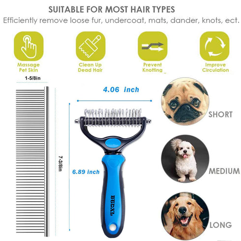 Dog Brush for Shedding,Deshedding Dog Brush of Double Sided,Dog Brushes for Grooming,Dog Shedding Brush for German Shepherd,Dog Comb,Equigroomer f...