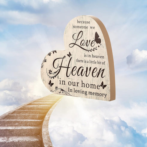 Jetec Sympathy Gift Bereavement Memorial Decor Sign Loss of Loved One Remembrance Sign Memorial Present Condolence Sign Loss of Mother Father Symp...