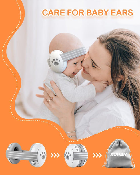 ZOHAN 001 Baby Ear Muffs Noise Canceling Protection Headphones for Toddler and Infant Up to 36 Months - CE & CPC Certified with Replacement Headba...