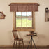 VHC Brands Rustic Thanksgiving Kitchen Beckham Plaid Rod Pocket Cotton Hanging Loops 16x60 Curtain, Valance, Rust Red...
