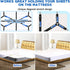 Fitted Bed Sheet Clips Bed Sheet Straps Keep Sheets in Place, Sturdy Thickened Bands Bed Sheet Suspenders, Diagonal Stretch Bed Sheet Holder Strap...