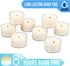 Stonebriar 48 Count White Unscented Smokeless Long Burning Clear Cup Tea Light Candles with 8 Hour Burn Time...