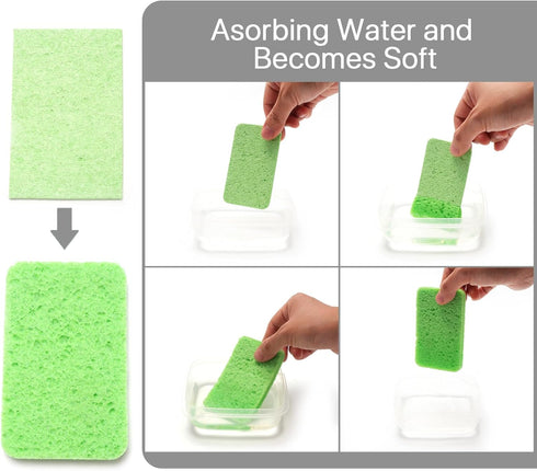 VANANA Biodegradable Kitchen Sponges Washing Up, Natural Compostable Cellulose Cleaning Sponges Colourful Sponge for Home Car Daily Use (12, Multi...