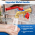 Boltigen Brass Outdoor Double Taps Water Faucet, 3/4 GHT Wall Mounted Garden Water Ball Valve Splitter, Frost-Proof Outside Spigot Faucet for Outd...