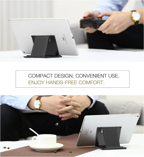 MoKo Phone/Tablet Stand, Foldable Desktop Holder Fit with iPhone 15/Plus/Pro/Pro Max, iPhone 14/Pro/Max, iPad 9/ iPad Mini 6, iPad Pro 11, 10.2, 1...