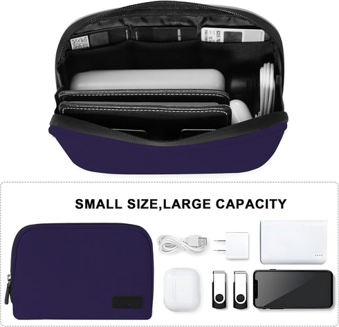 Electronic Organizer Travel USB Cable Accessories Bag/Case, Waterproof for Power Bank, Charging Cords, Chargers, Mouse, Earphones Flash Drive - Le...