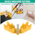 2-in-1 Mitre Measuring Cutting Tool,Miter Saw Protractor and 85-180°Angle Finderfor Home Improvement Carpentry Work (Yellow)...