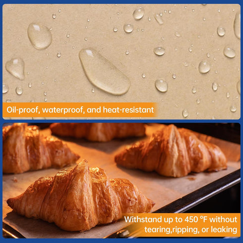 Parchment Paper Sheets for Baking 9-13 IN Precut Non-Stick Parchment Paper Unbleached Baking Sheet Paper for Air Fryer,Baking,Sandwich,Grilling,St...