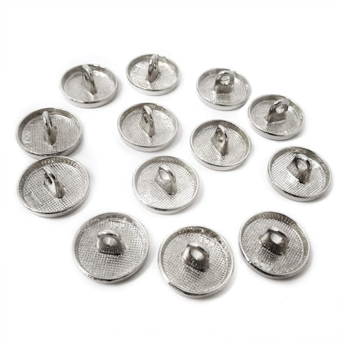 Honbay 50PCS Metal Round Flat Buttons Coat Jacket Shirt Trousers Button for Sewing DIY Crafts (15mm)...