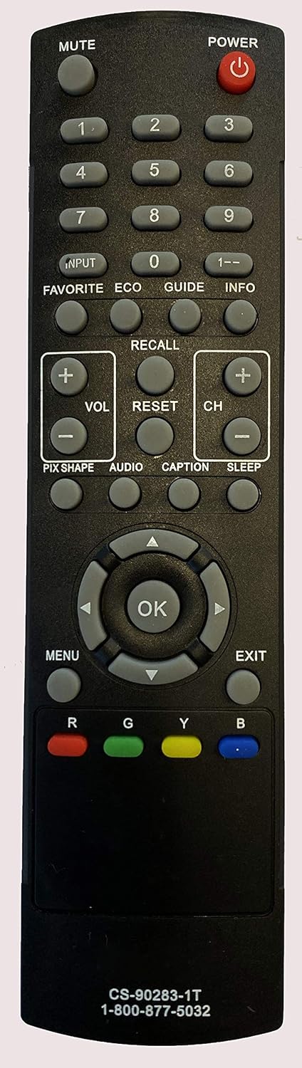 New CS-90283-1T Remote Control Replaced for SANYO TV DP32242 DP55441 DP46142 DP40142 DP42142 DP32640 DP42740 DP42841 DP46841 DP50741 DP50842 DP24E...
