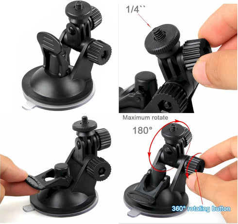 DaVoice Car Phone Mount - Windshield Compatible Cell Phone Holder for iPhone XS/XR/8/7/6S/6 Plus SE, Samsung Galaxy S9/S8/Note 8/S7/S6/S5, Google ...
