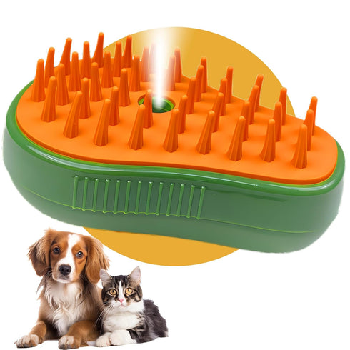 Cat Steam Brush, 3 in 1 Self Cleaning Steamy Cat Brush with Water, Steamer Brush for Cats Dogs Pets, Grooming Cat Hair Brush for Removing Tangled ...