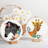 ORIGACH 4 Pcs Wild Animal Embroidery Starters Kit for Beginners, Zebra Lion Elephant Giraffe Embroidery Stitch Practice kit Include Embroidery Clo...