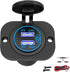 Dual USB Socket 12V Marine Outlet with Switch Golf Cart USB Port 12 Volt DC Car Charger Mount Waterproof Cigarette Lighter Power Adapter DIY Kit F...