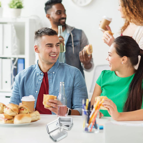 24 Pcs Rectangular Hinged Tins Box Metal Rectangular Empty Container Metal Storage Organizer Tins Mini Portable Box Containers with Clear Window f...