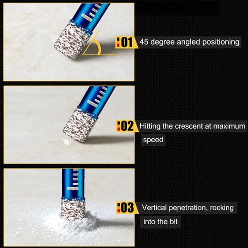 9 Pack Premium Diamond Drill Bit Set - Versatile Tools for Precise Drilling on Porcelain, Ceramic, Glass, Marble, and More...