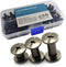 LQ Industrial 75 Sets Black M5 Chicago Screw Assorted Kit Slotted Phillip Head Binding Screws Rivet Assembly Bolt Nail Rivet for Book Binding DIY ...