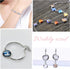 50Pcs Stainless Steel Round Blank Bezel Set with Double Loops, Pendant Bezel Tray Connectors,Round Glass Resin Cabochons Base Blank Pendants Tray ...