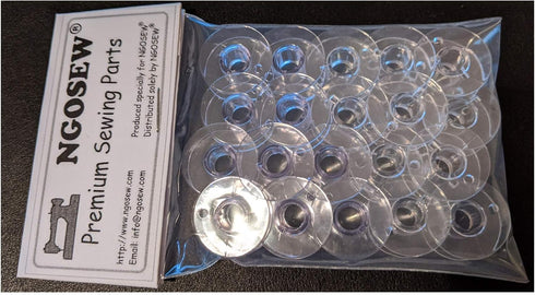 NGOSEW Plastic Bobbins for Singerr Heavy Duty 44S 4411, 4423, 4452, 5511, 5523, 5532...