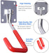HAISHINE Garage Hooks, Adjustable Hooks for Wall Storage, Stainless Steel Heavy-Duty Utility Hooks with Anti-Slip Coating Organizing for Chainsaws...