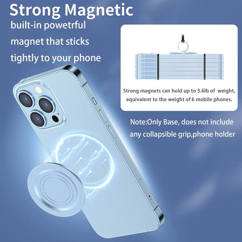 AUROX Compatible with MagSafe Base for iPhone 15/14/13/12 Magnetic Base Plate?Base Only? Intended for Pop Socket Grip and Phone Ring Holder?Remova...