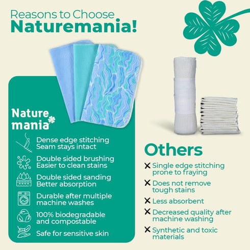 24 Reusable Paper Towels - Paperless Paper Towels made with Super-Soft, Pure Absorbent 100% Cotton, Washable Paper Towel Set for Kitchen, Eco Frie...