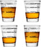 Beautyflier Pack of 4 Cocktail Wine Jigger Clear Glass Shot Glasses Drink Spirit Measure Cup For Measurement Bar Party Kitchen Tool (1.5 OZ, 4PCS)...