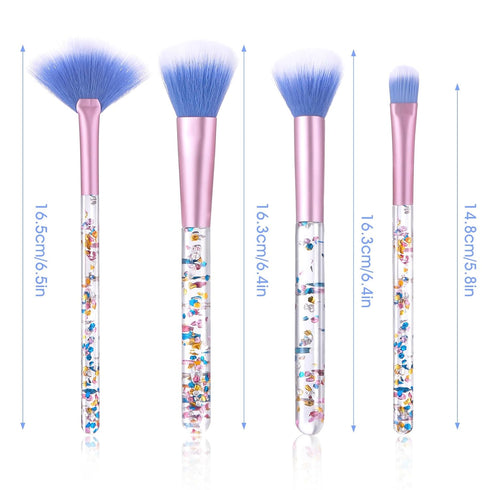 Makeup Brushes Set Crystal Handle, 7 Pcs Clear Crystal Face Powder Eye Shadow Concealer Highlight Make Up Brushes Tool Kit for Girls Teen Gift...