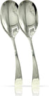 Large Buffet Serving Spoons - MIJIG Set of 2 Custom Designed Mirror-Polished Stainless-Steel Utensil Set for Homes, Hotels & Party Planners – Dinn...