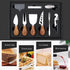 Cheese Knife Set 14 Piece, Stainless Steel Cheese Knives, Charcuterie Boards Accessories, Butter Spreader Knife with Corkscrew Wine Opener and Pou...
