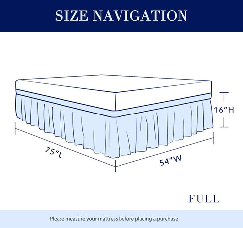 Subrtex Wrap Around Bed Skirt Elastic Elegant Soft Fabric Ruffled Fade Resistant Replaceable (Full, Chocolate)...