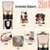Dog Grooming Kit and Dog Paw Trimmer - Electric Quiet Cat Hair Clippers Set Pet Hair Clippers for Thick Coats Low Noise Cordless Pet Grooming Kit ...