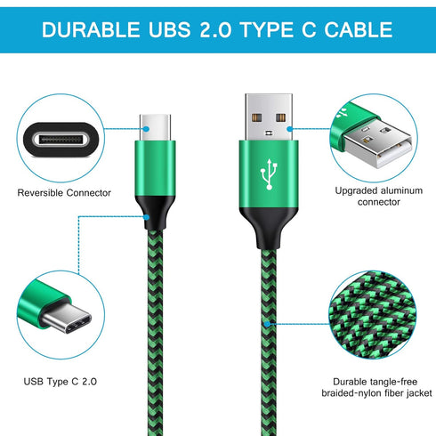 Auto Android C Charger Cable Fast Charging Car Cord for Moto G Stylus/Play/Power,Razr,Google Pixel 8a/8Pro/7a/7/6 Pro/6/5/4,LG,Samsung Galaxy Z Fo...
