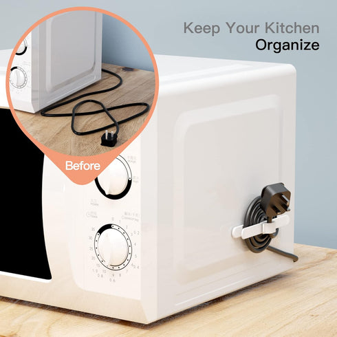 PZOZ (4 Pack) Cord Organizer for Appliances, Kitchen Appliance Cable Bundlers Wrapper Winder Kitchen Storage Gadgets Organization Coffee Bar Acces...