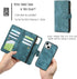 iCoverCase iPhone 13 Wallet Case with Card Holder, 2 in 1 PU Leather Magnetic Clasp Zipper Pocket Shockproof Detachable Flip Wrist Strap for (Blue...