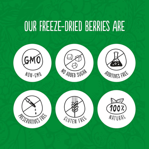 Super Garden Freeze Dried Raspberries | Crunchy Whole Berries | Freeze Dried Berries for Snacking, Topping, or Baking | Delicious Freeze Dried Fru...