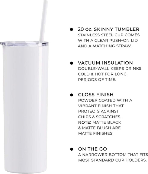 Go Greek Chic Delta Delta Delta Laser Engraved Skinny Tumbler with Straw, Stainless Steel 20 oz Capacity (Blush)...