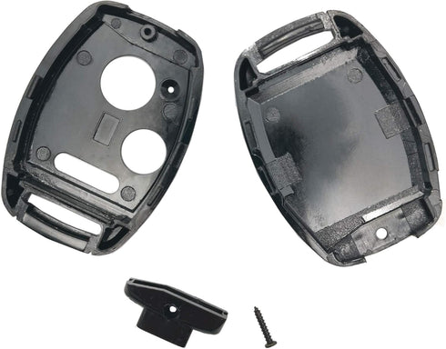 Replacement Key Fob Shell Fit for Honda Accord Crosstour Civic Odyssey CR-V CR-Z Fit 3 Buttons Keyless Entry Remote Case Car Key Housing (Black Re...