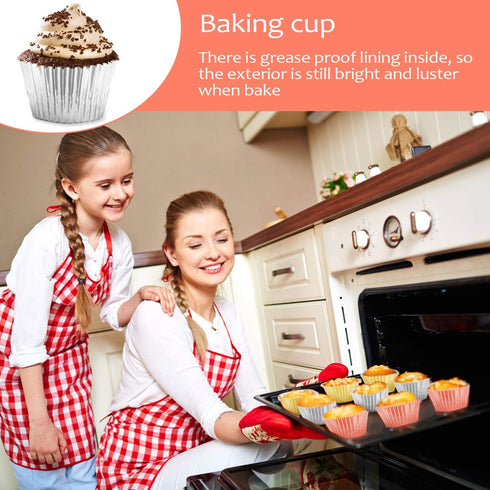 Foil Cupcake Liners Metallic Muffin Paper Cases Baking Cups Gold Sliver Rose Gold Pack of 300...