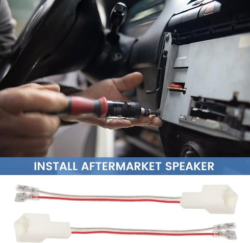 RED WOLF Door Speaker Wiring Harness Connector Adapter Replacement for Nissan Pathfinder Frontier, Infiniti i35 G20 1989-2006 Install Car Front Re...