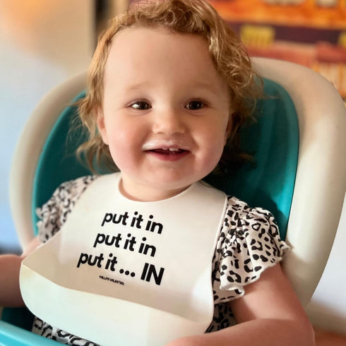 Ms Rachel - Miss Rachel - Mrs Rachel - Inspired Put It In Silicone Baby Feeding Bib...