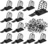 50Pcs Adhesive Cable Management Ties Extra Screw & Hole,Multi-Purpose Wire Organizer Adjustable Nylon Cable Straps Cord Holders for Home and Offic...