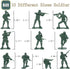 100 Pcs Army Men Toys for Boys, 10 Different Poses Soldier Set, 2.17" Green Plastic Army Men Toys for Kids...