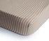 mushie Extra Soft Muslin Fitted MINI Crib Sheet | 24"x 38" (Natural Stripe)...